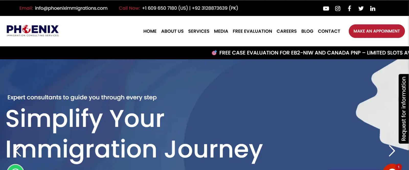 Phoenix Immigration Consulting Platform – Custom CMS, Client Portal & Case Management System
